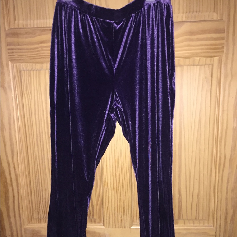 Crushed velvet purple sleep pants